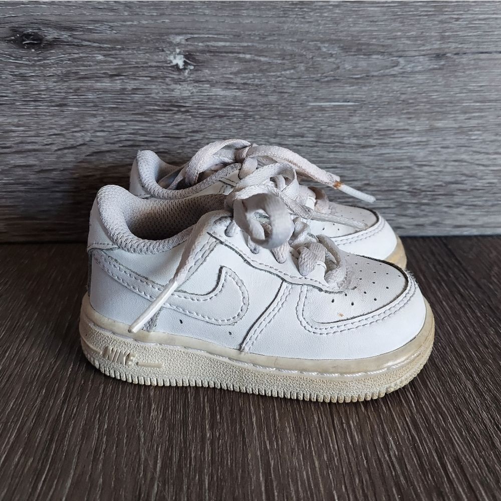 Nike Air Force 1 Low Retro Baby TD 314194-117 Triple White Classic Lace 4C